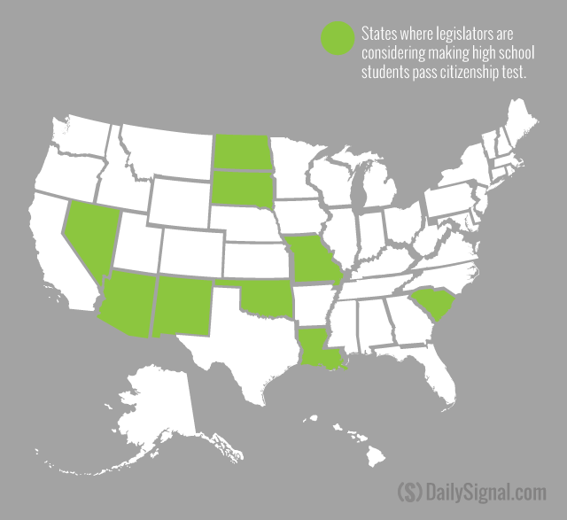 In 9 States, Legislators Consider Making High School Students Pass Citizenship Test 1 In 9 States, Legislators Consider Making High School Students Pass Citizenship Test
