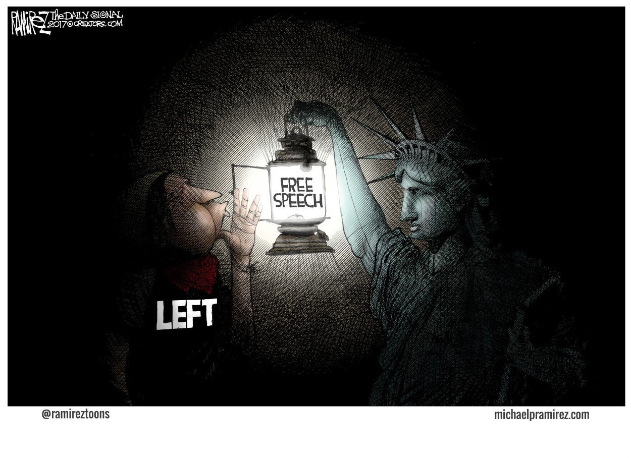 Cartoon: The Left's Assault on Free Speech 3 Cartoon: The Left's Assault on Free Speech