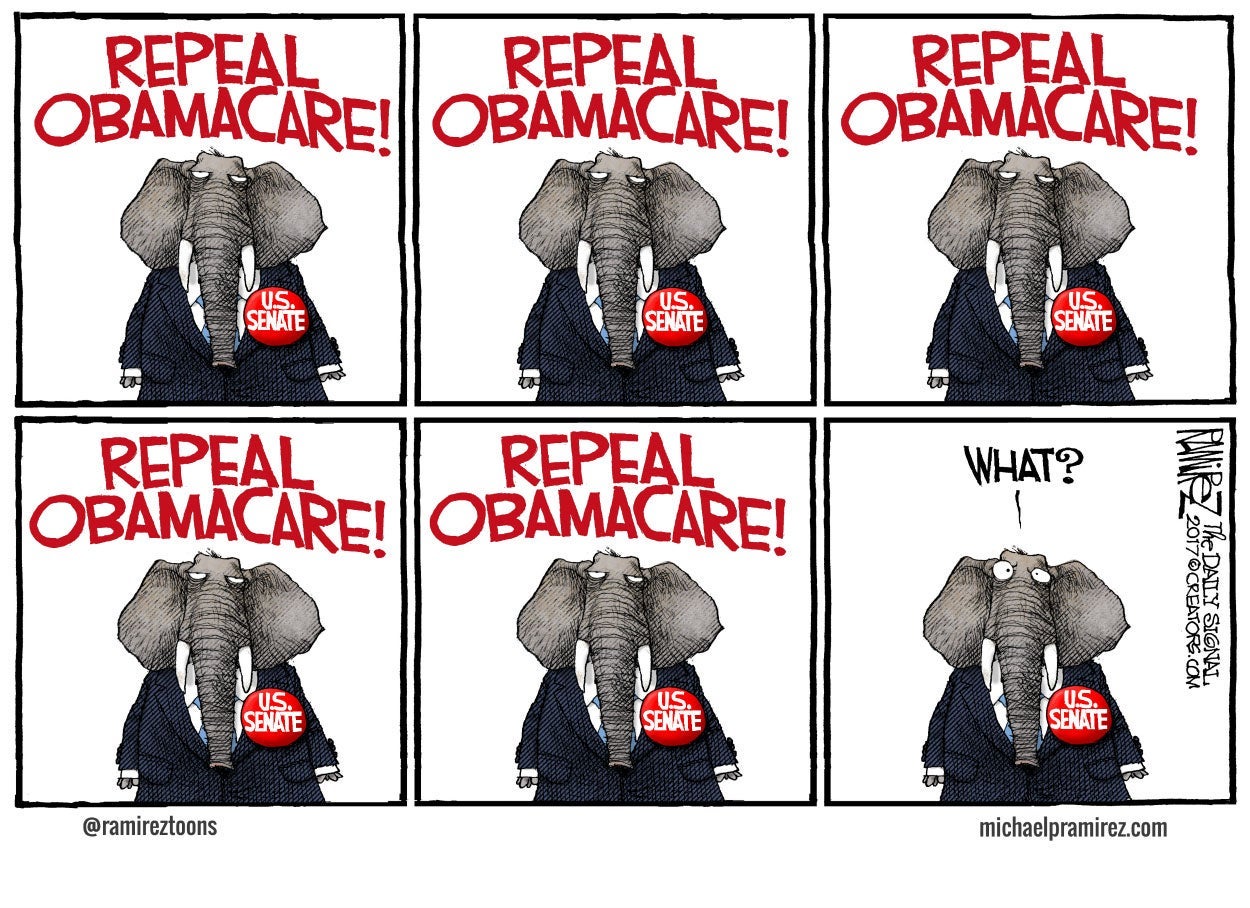 Cartoon: Promise to Repeal Obamacare Comes Due 3 Cartoon: Promise to Repeal Obamacare Comes Due
