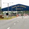 A general view of the atmosphere at the Pensacola Naval Air Station following a shooting on Dec. 6 in Pensacola, Florida. The shooting has left three innocent people dead and eight people wounded.