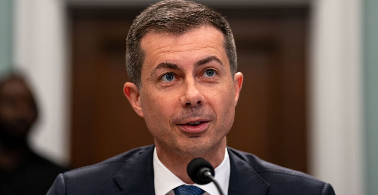 U.S. Secretary of Transportation Pete Buttigieg testifies at the U.S. Capitol