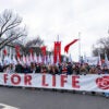 Pro-lifers in the 52nd annual March for Life proceed down Constitution Avenue in Washington.