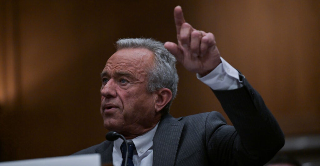 Robert F. Kennedy Jr. testifies before a Senate panel on Jan. 30.