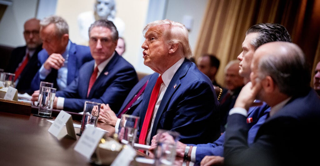 Trump at Cabinet Meeting.