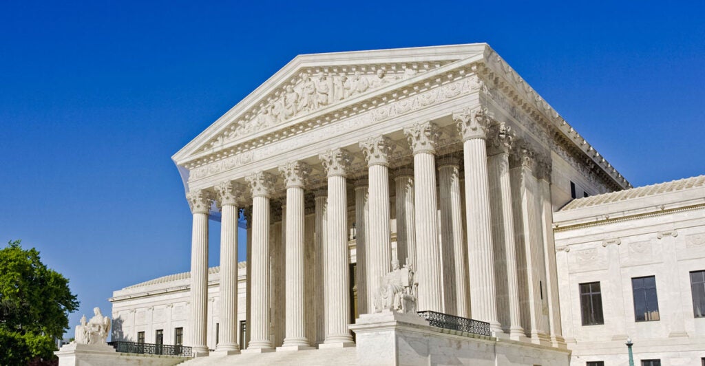 Outside of Supreme Court building.