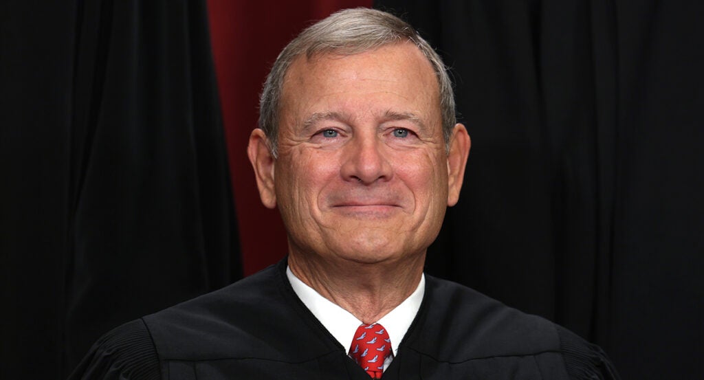 John Roberts in his robes