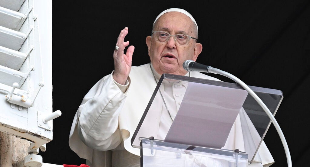 Pope Francis in white