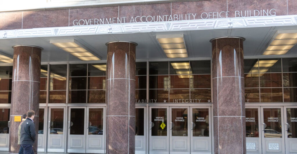 The front of the Government Accountability Office building