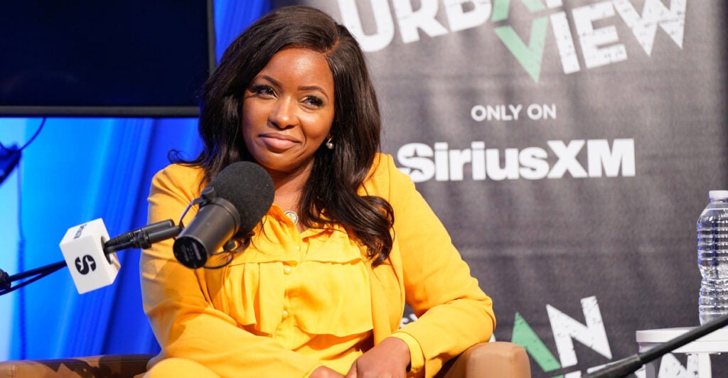 Rep. Jasmine Crockett, D-Texas, appears at a SiriusXM Town Hall event on May 8 in Washington.