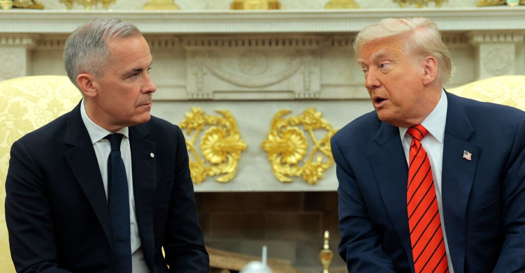 Canadian Prime Minister Mark Carney and U.S. President Donald Trump