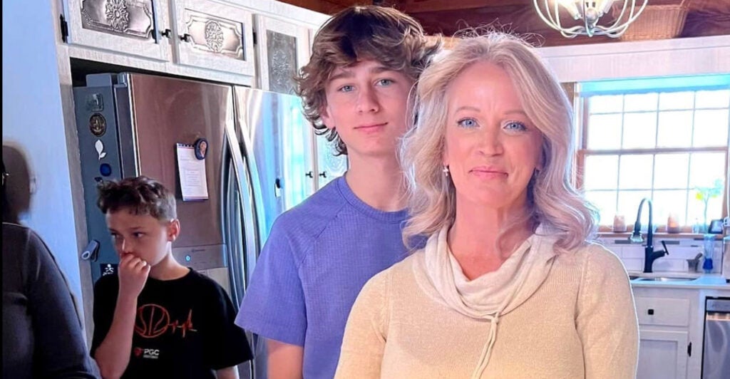 Christian McGhee and his mother, Leah McGhee