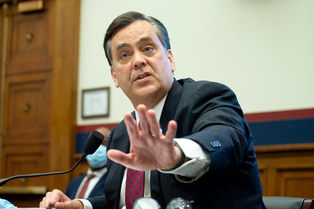 George Washington University Law School professor Jonathan Turley testifying in Washington, D.C.