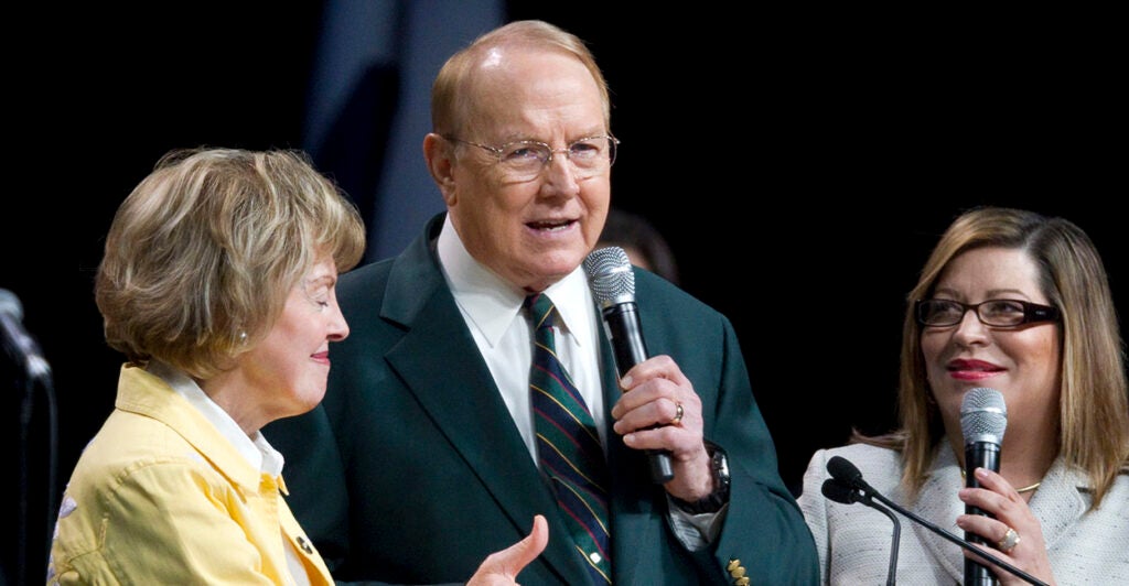 Dr. James Dobson in a suit