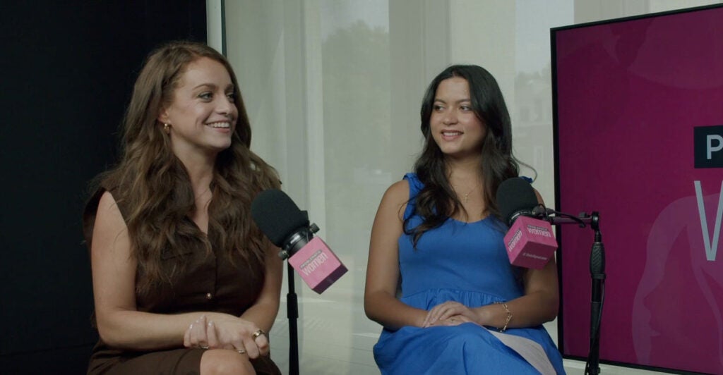 Mary Margaret Olohan, the Daily Wire's White House correspondent (left), and Elise McCue, digital associate for The Daily Signal, chat on the “Problematic Women” podcast.