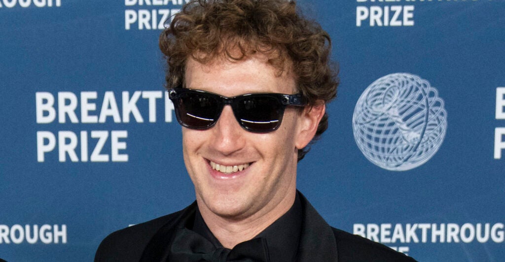 Mark Zuckerberg attends the 2025 Breakthrough Prize Ceremony.