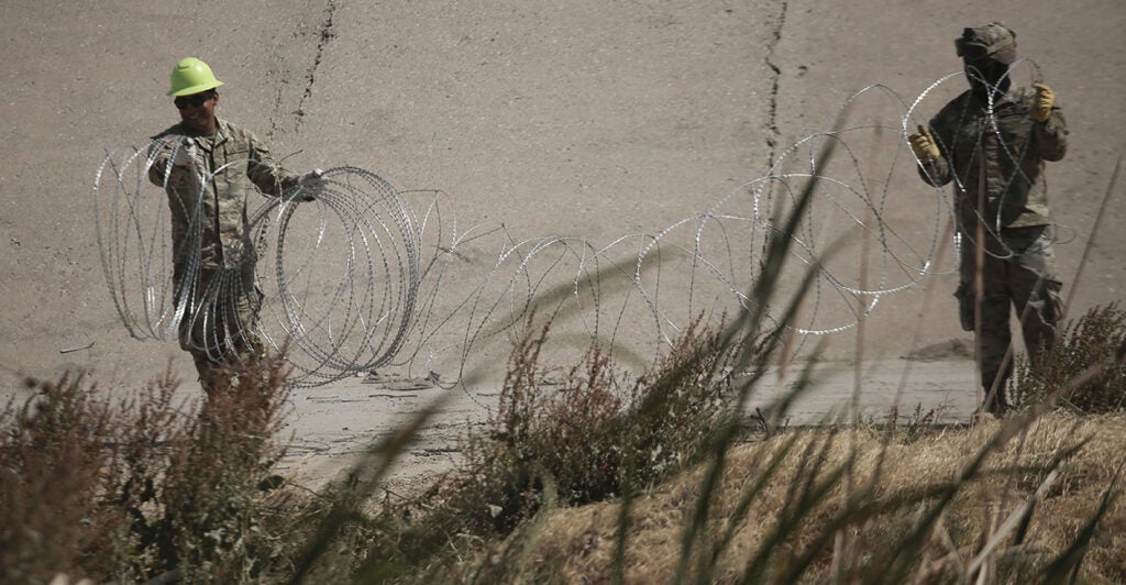 The Texas National Guard reinforces border