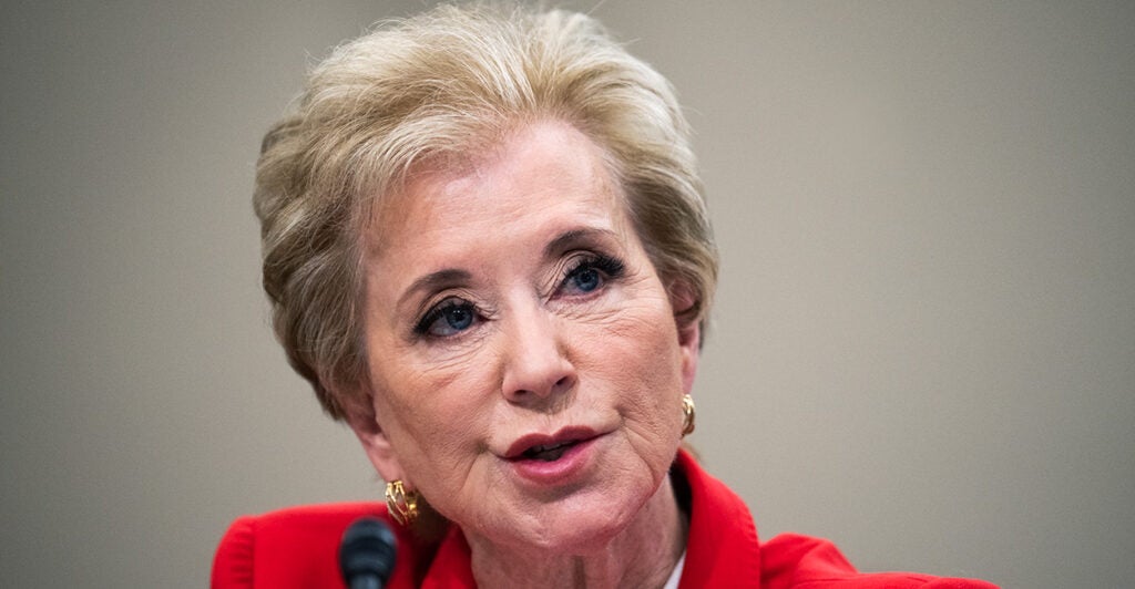 Education Secretary Linda McMahon
