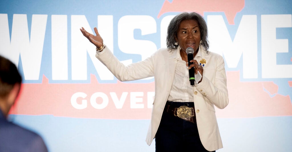 Lt. Governor Winsome Earle-Sears attending a rally where she hopes to convince voters to make her the next Governor of Virginia, at the Vienna Volunteer Fire Department in Vienna,Virginia on July 01, 2025.