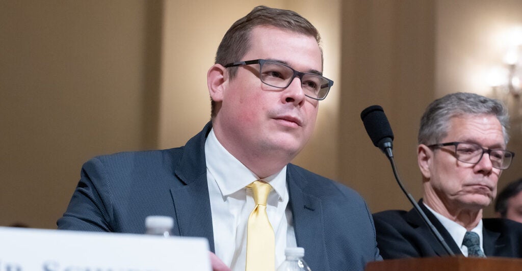 Mike Howell testifies at a congressional hearing.
