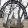 A gateway fence at Northwestern University