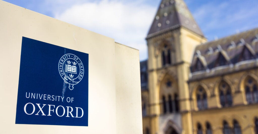 Signage at England's Oxford University