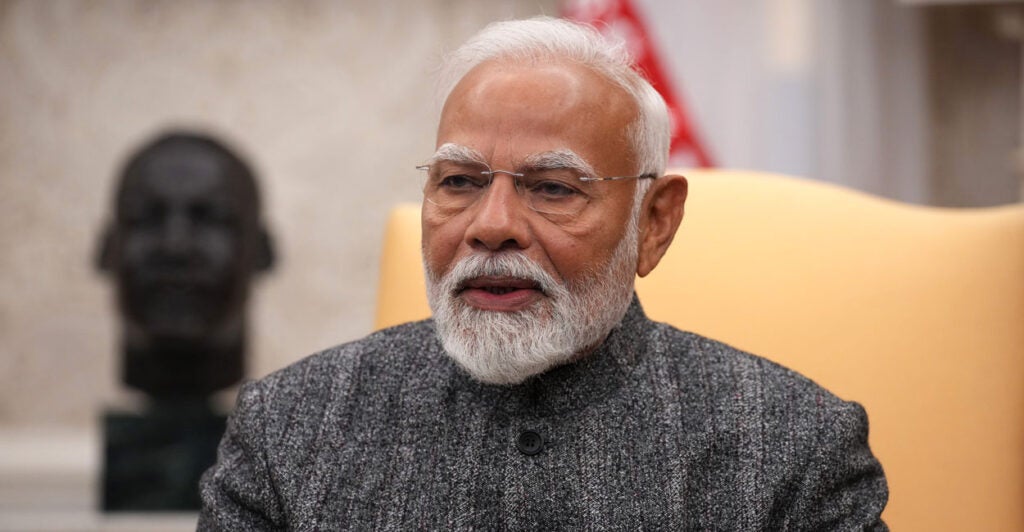 Indian Prime Minister Narendra Modi meets with President Donald Trump at the White House on Feb. 13.