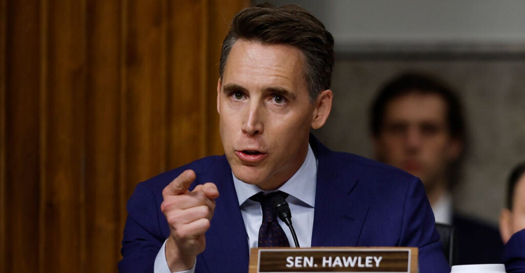 Sen. Josh Hawley, R-Mo., questions acting U.S. Secret Service Director Ronald Rowe Jr. on July 30, 2024.