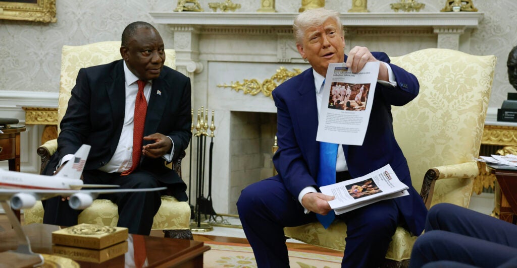President Trump Meets With South African President Cyril Ramaphosa At The White House
