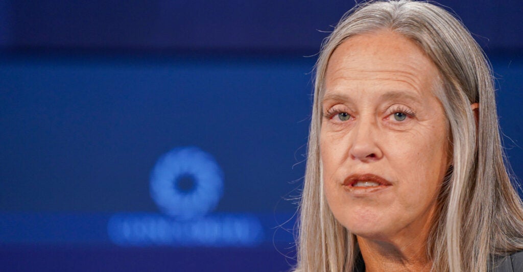 Wendy Kopp, CEO and Co-Founder, Teach For All speaks on stage for Strengthening Stem - Increasing Global Competitiveness during The 2022 Concordia Annual Summit - Day 2 at Sheraton New York on September 20, 2022 in New York City.