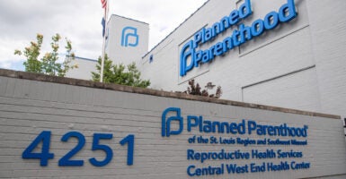 The outside of the Planned Parenthood Reproductive Health Services Center is seen in St. Louis, Missouri, May 30, 2019.