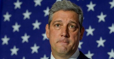 Former Rep. Tim Ryan looks forlorn on the night of his U.S. Senate loss.