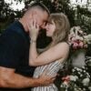 Pop singer Taylor Swift and fiance, NFL star Travis Kelce, embracing