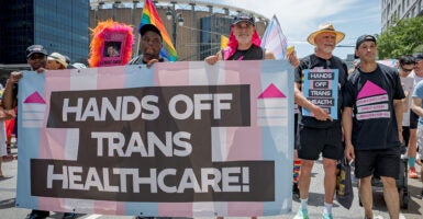 Protesters march for transgender health care