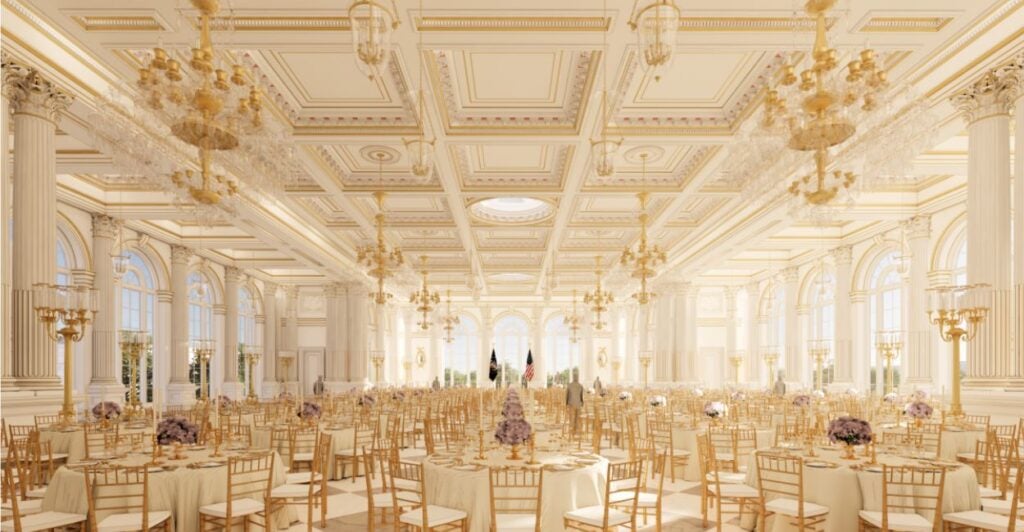 Picture of the plans for the new White House ballroom.
