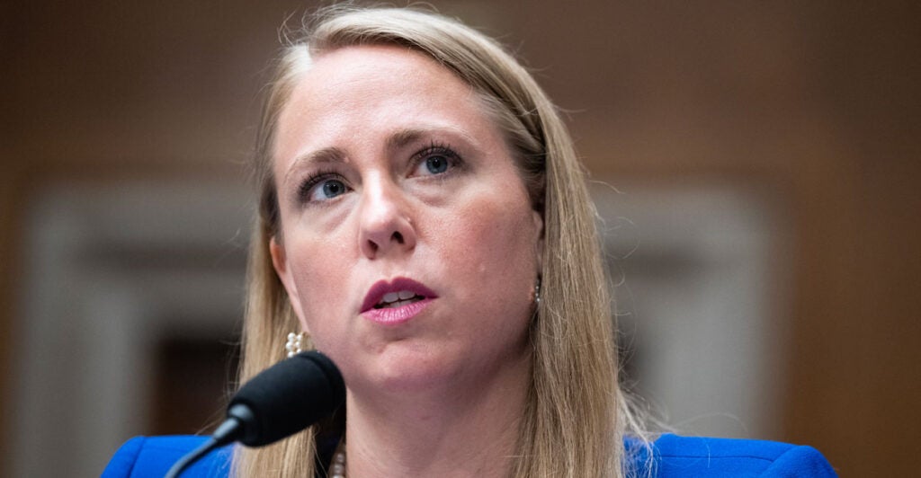 Andrea Lucas, current acting Chair of the Equal Employment Opportunity Commission, testifies during her Senate confirmation hearing.
