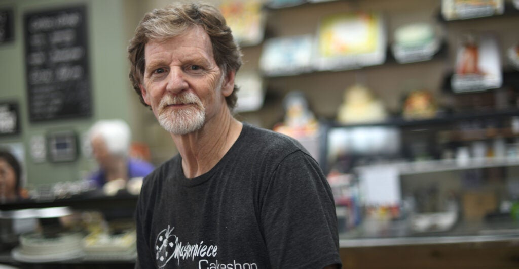 Baker Jack Phillips, owner of Masterpiece Cakeshop, manages his shop in Lakewood, Colo.