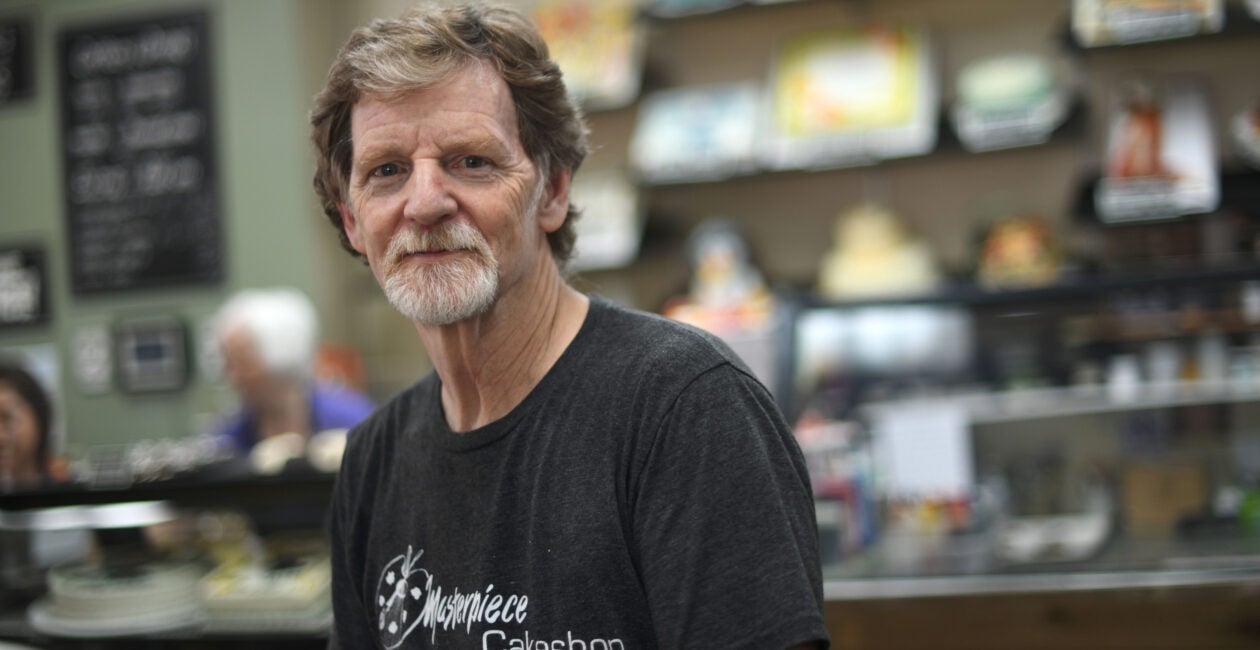 Baker Jack Phillips, owner of Masterpiece Cakeshop, manages his shop in Lakewood, Colo.