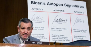 At a Senate Judiciary Committee hearing on June 18, Sen. Ted Cruz, R-Texas, discusses former President Joe Biden's use of autopens.