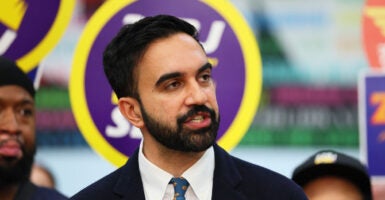 New York City mayoral candidate Zohran Mamdani is seen here speaking at a press conference on July 2.