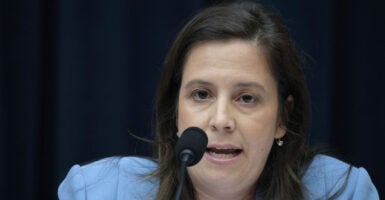 Rep. Elise Stefanik, R-N.Y., speaks at a House committee hearing on May 7.