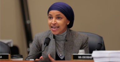 Rep. Ilhan Omar, D-Minn., speaks during a mark up meeting with the House Budget Committee on Capitol Hill on May 16, 2025 in Washington, DC.