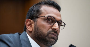 Close-up of FBI Director Kash Patel.