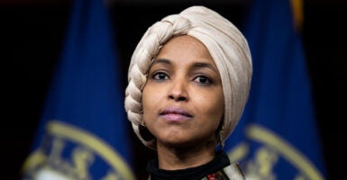 Congresswoman Ilhan Omar, who has criticized Charlie Kirk after his assassination, speaks in the United States Capitol