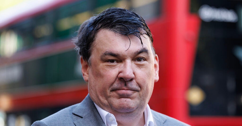 Graham Linehan arrives at Westminster Magistrates Court.