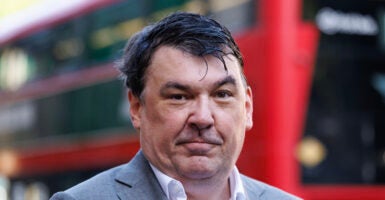 Graham Linehan arrives at Westminster Magistrates Court.