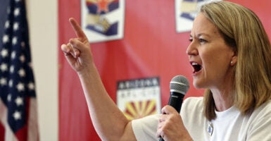 Arizona Attorney General Kris Mayes speaks at an event.