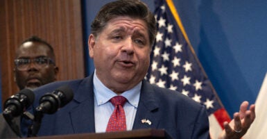 Illinois Governor JB Pritzker speaks to the press on September 02, 2025 in Chicago, Illinois. They called the press conference to address President Donald Trump's threat to bring the National Guard and an influx of ICE agents into the city to help control crime.