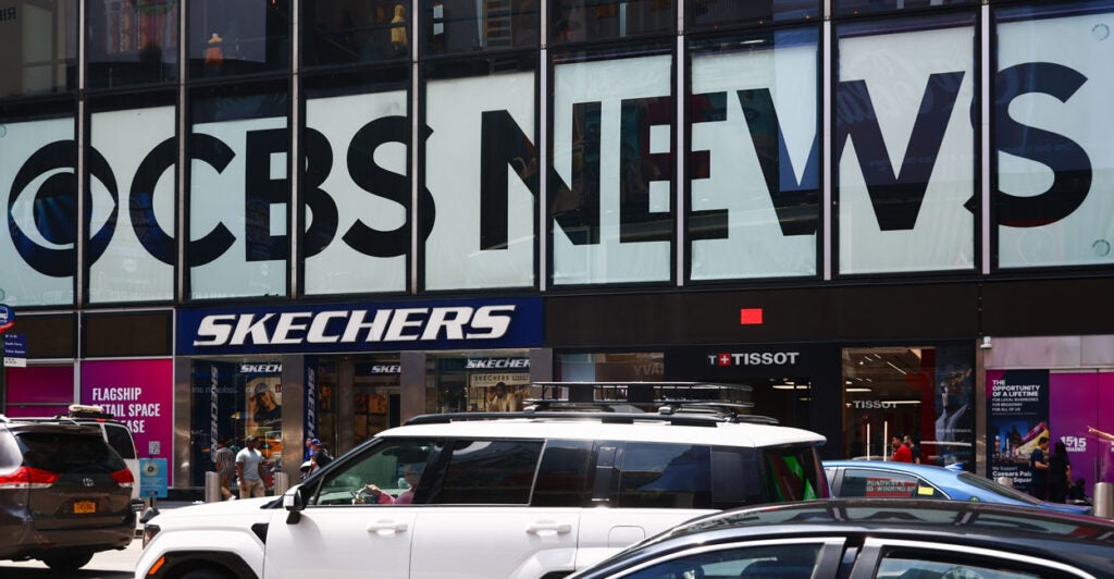 CBS News’ studios at Times Square in Manhattan, New York City