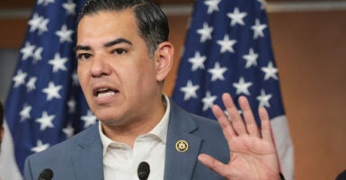 Rep. Robert Garcia, D-Calif., speaks at a press conference at the Capitol on April 10.