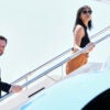 Vice President JD Vance and second lady Usha Vance board Air Force Two at Leonardo da Vinci International Airport in Rome, Italy, on May 19.